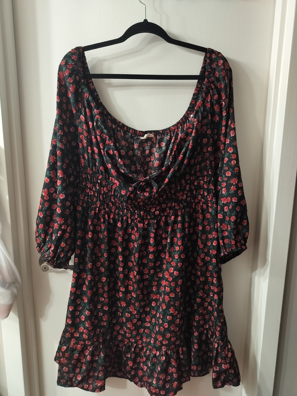 Red Floral Print Dress